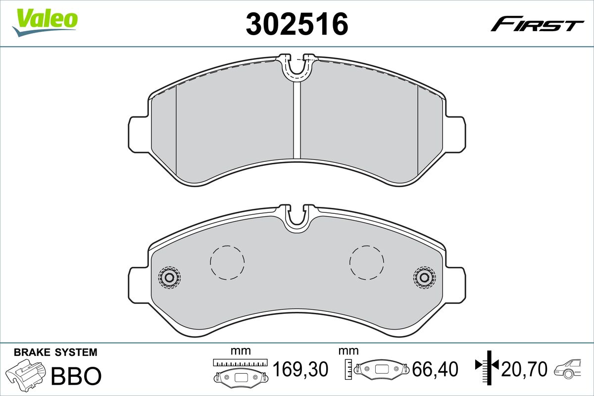 VALEO Fékbetét, mind 302516_VALEO